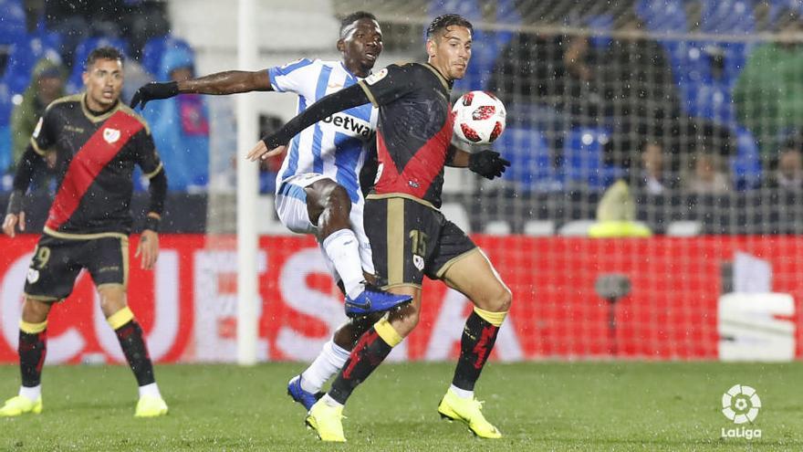 Álex Alegría, en un partido de Copa del Rey del Rayo ante el Leganés.