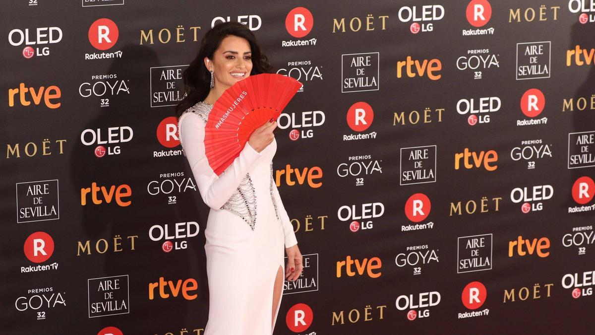 La actriz Penélope Cruz en los Premios Goya 2018