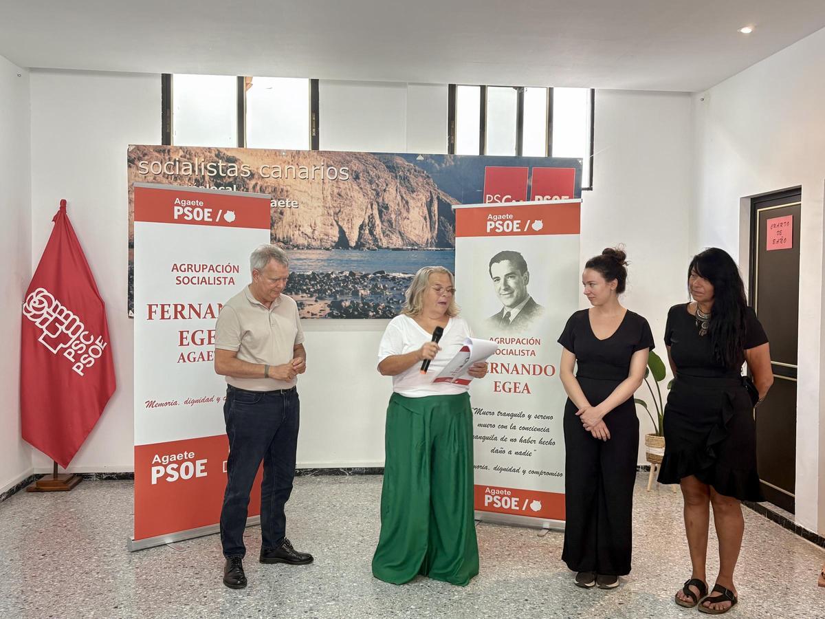 Homenaje a Fernando Egea en la Agrupación Socialista de Agaete, este sábado.