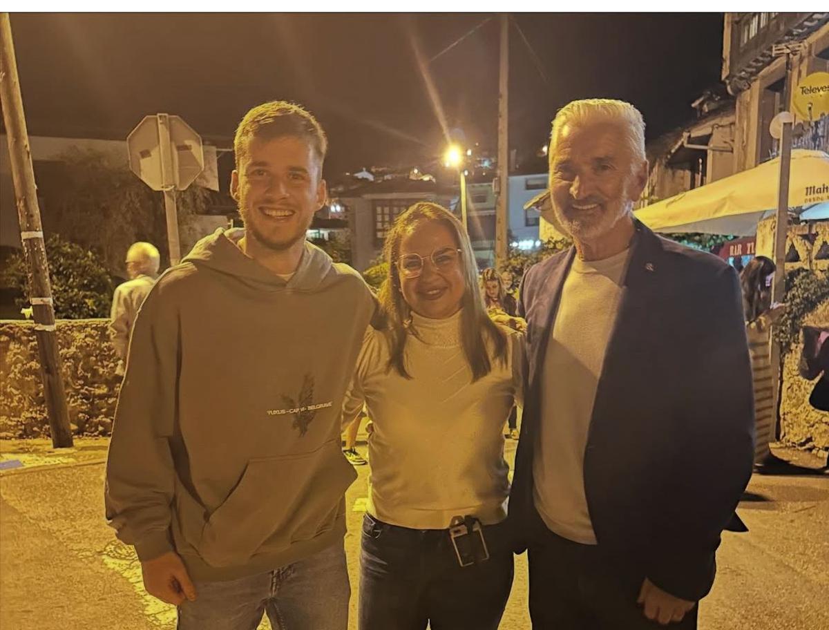 Lorena Sustacha con Redondo y Guille Rosas.