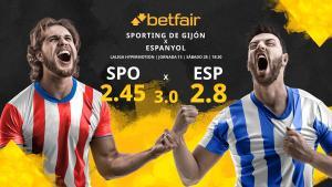 Real Sporting de Gijón vs. RCD Espanyol: horario, TV, estadísticas, clasificación y pronósticos