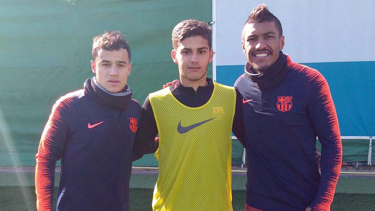 Nils, junto a Coutinho y Paulinho