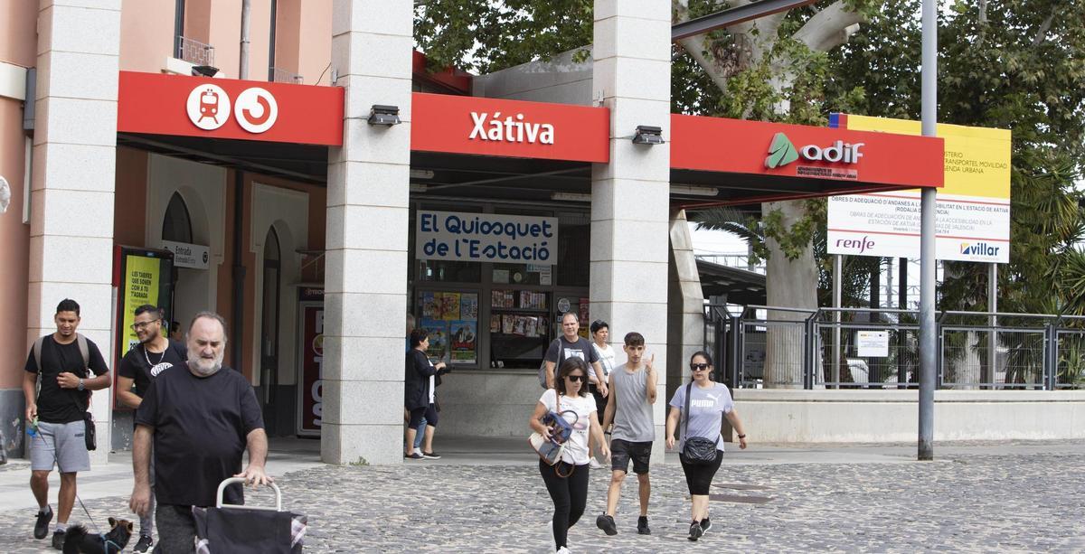 La actual estación de trenes de Xàtiva.