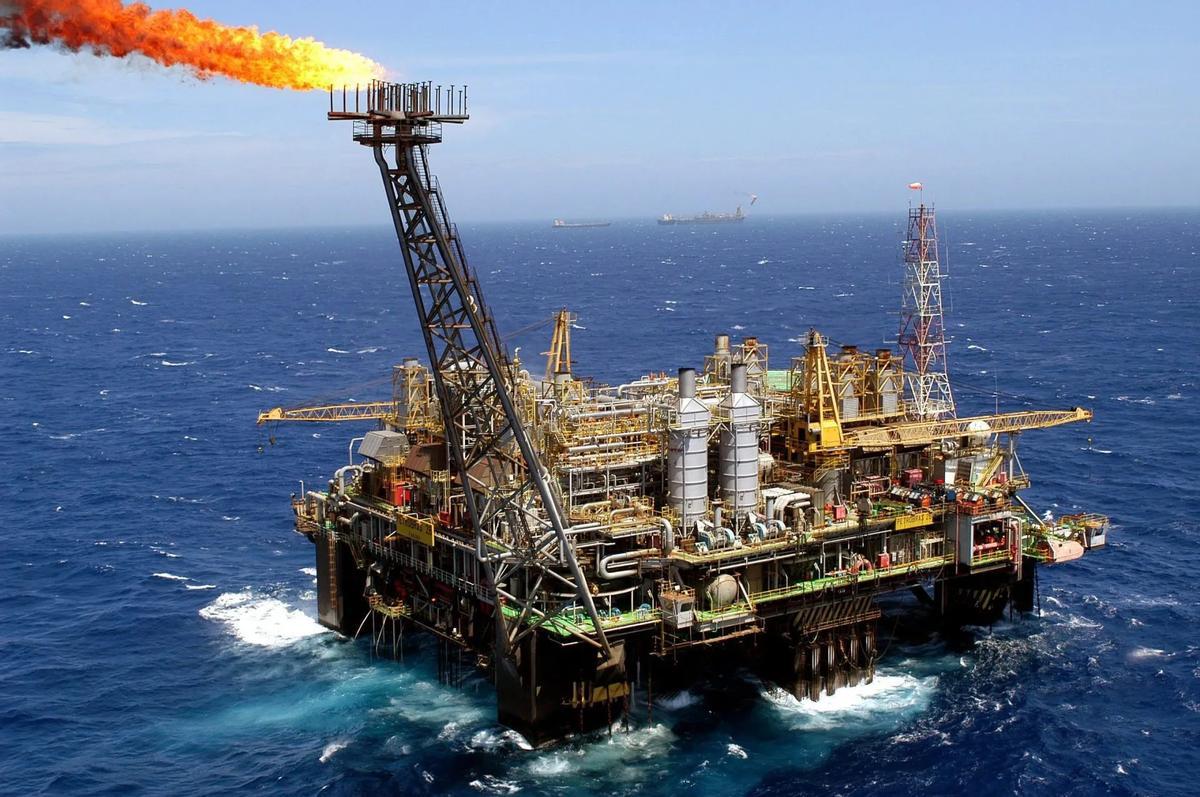 Plataforma petrolífera en Brasil.