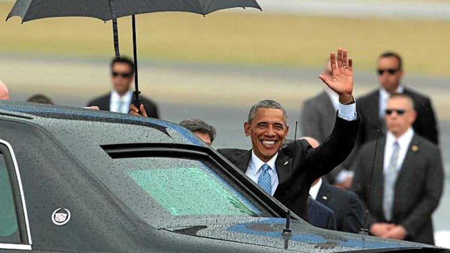Obama, després d&#039;aterrar a l&#039;aeroport José Martí de l&#039;Havana