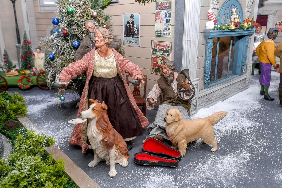 Representaciones de personajes de película en el belén de Nueva York del Castillo de Mata.