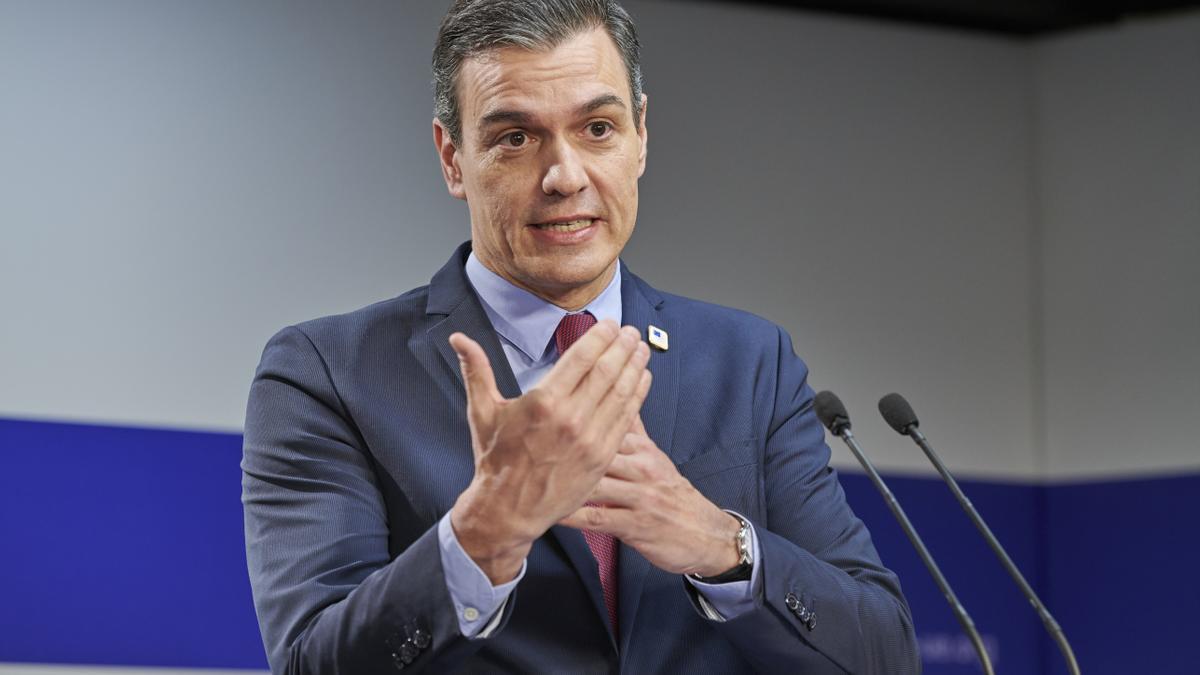 El presidente del Gobierno, Pedro Sánchez, en una comparecencia.