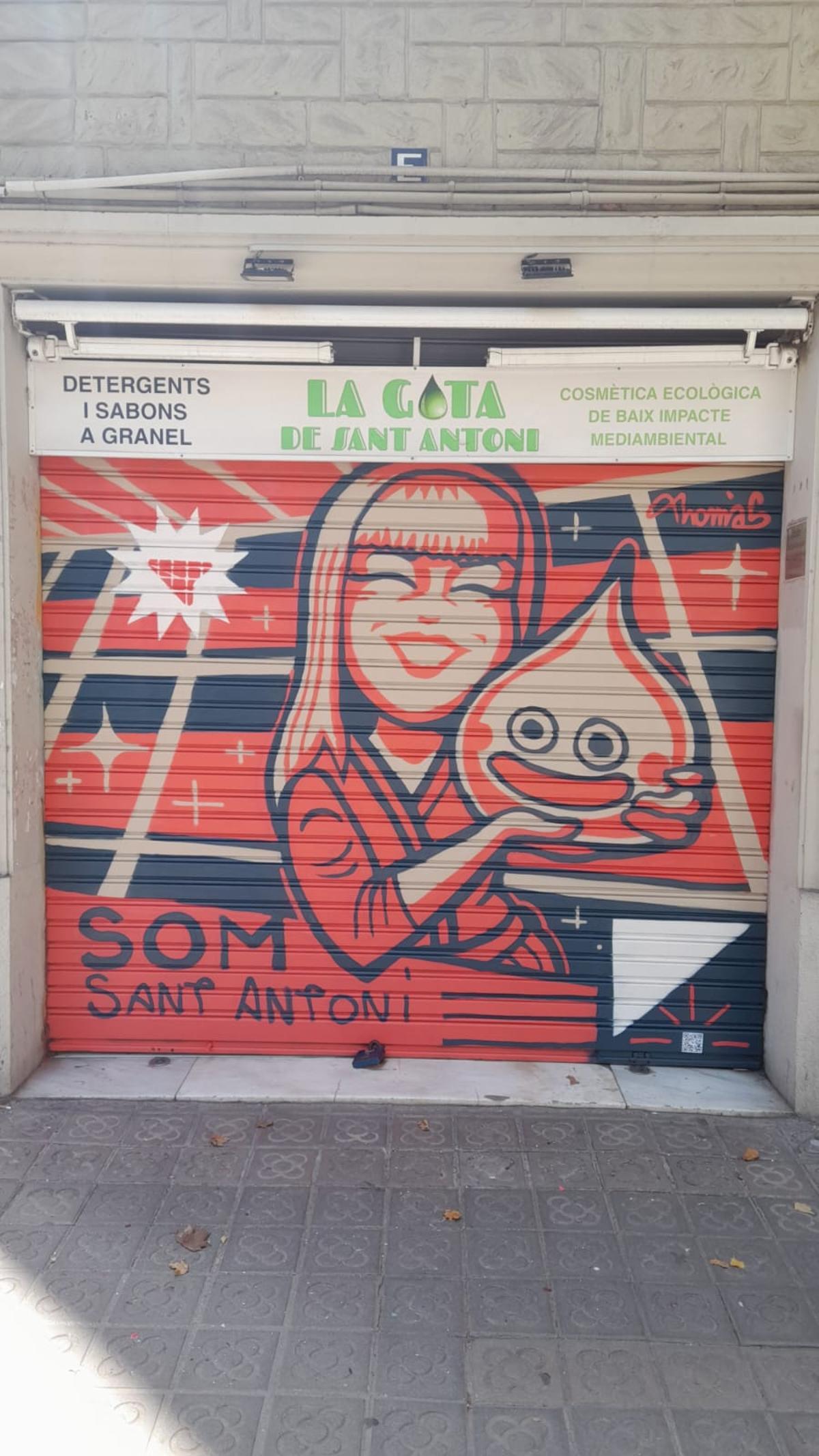 Persiana de la tienda &quot;La Gota de Sant Antoni&quot;