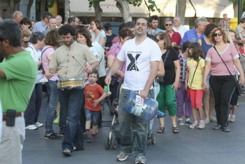 Manifestación en Murcia a favor del soterramiento de las vías del tren