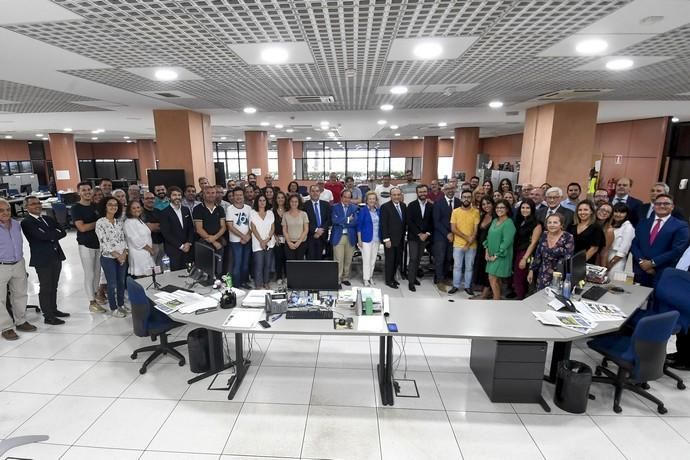 03-10-19 LAS PALMAS DE GRAN CANARIA. REDACCION. LAS PALMAS DE GRAN CANARIA. Visita de Javier Moll a la Redacción del periódico. Fotos: Juan Castro.  | 03/10/2019 | Fotógrafo: Juan Carlos Castro