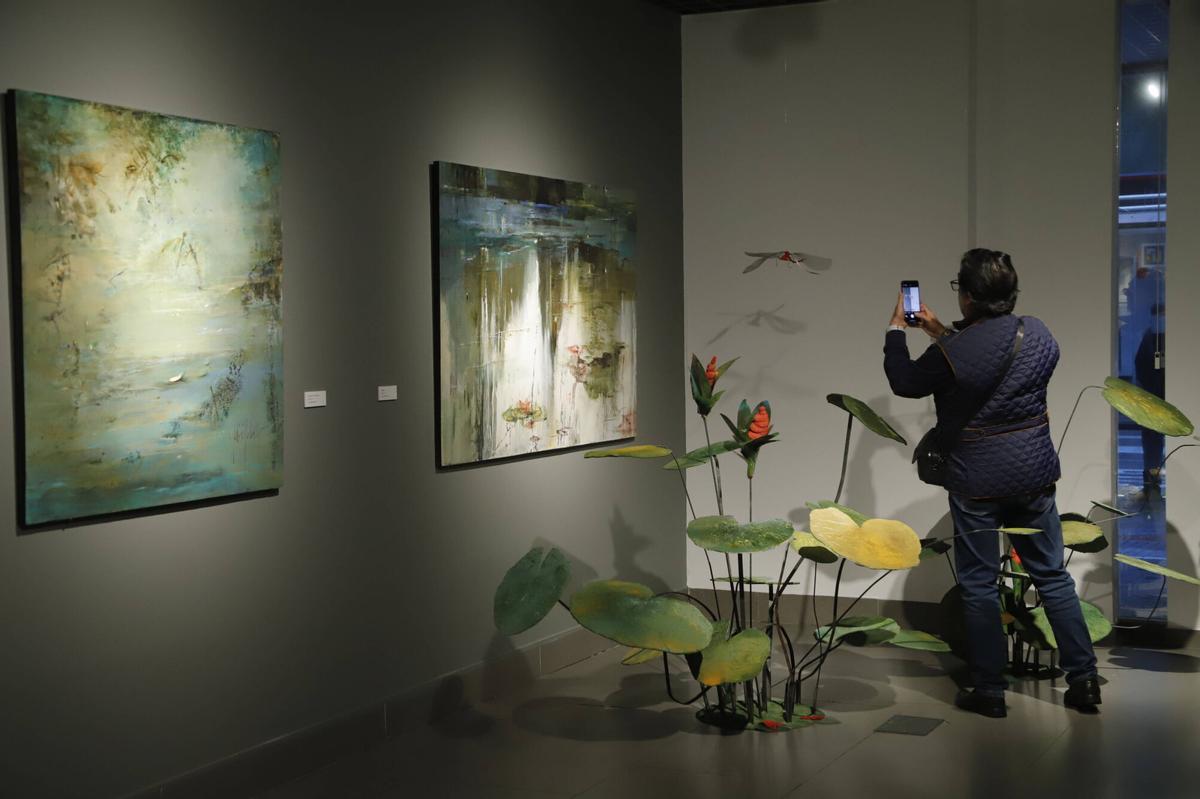 Parte de la exposición de  'Humedales. El reino de las libélulas' de Julia Hidalgo.