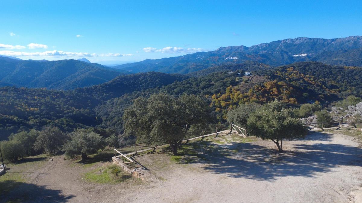 Zona donde se creará el área para autocaravanas de Alpandeire