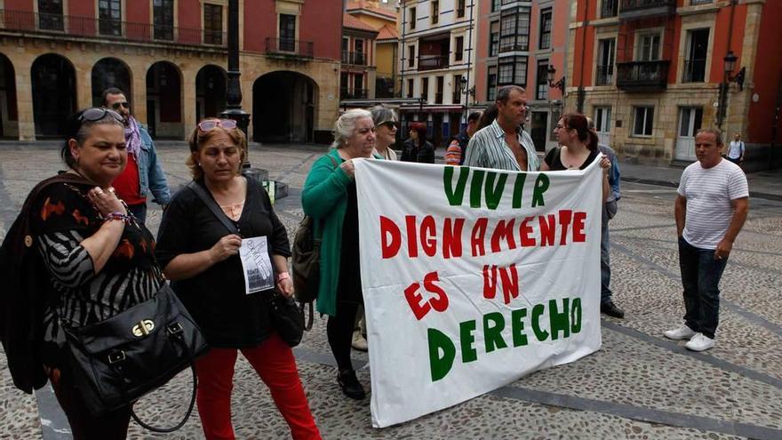 Protesta ante el Ayuntamiento.