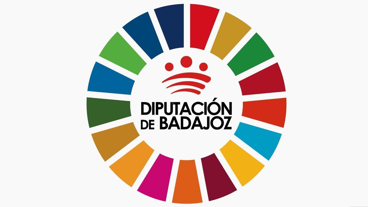 Símbolo de la Agenda 2030 adaptado a la Diputación de Badajoz.