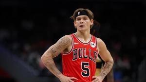 Mac McClung, en un partido con los Chicago Bulls.
