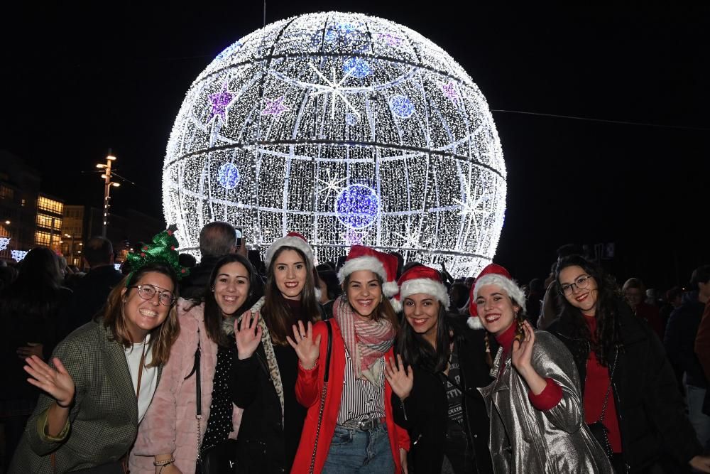 A Coruña enciende su alumbrado navideño