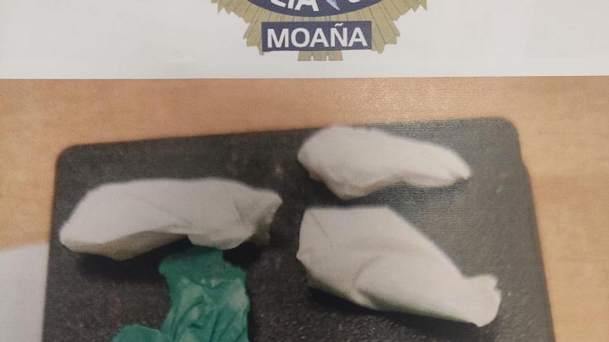 Un denunciado en Moaña por transportar cocaína en una bicicleta