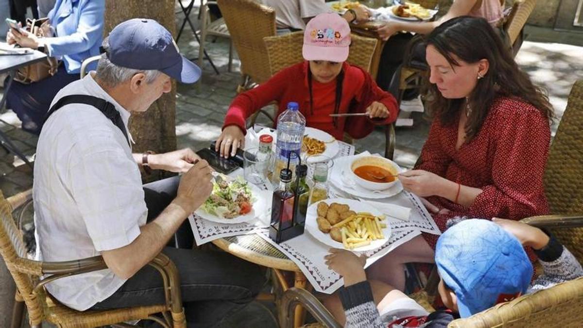 Una terrassa d’un bar de Girona.