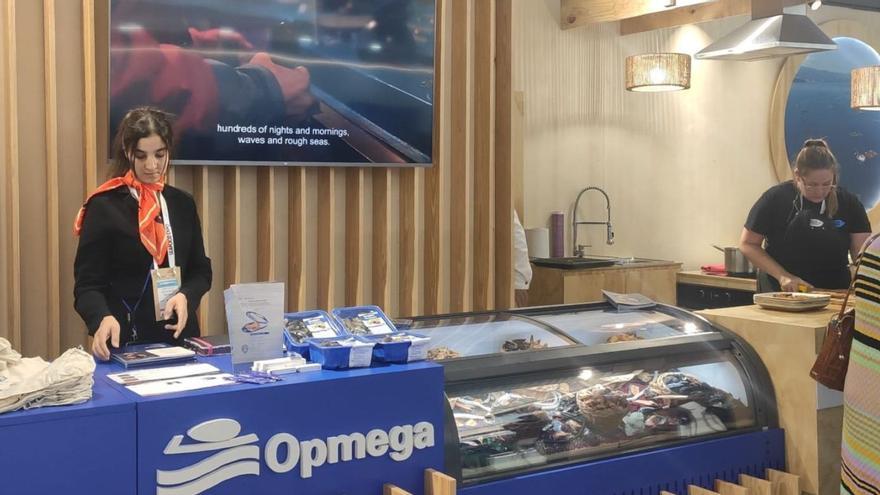 La promoción de la ría y el mejillón llevada a cabo por Opmega en la pasada edición de Seafood Barcelona.