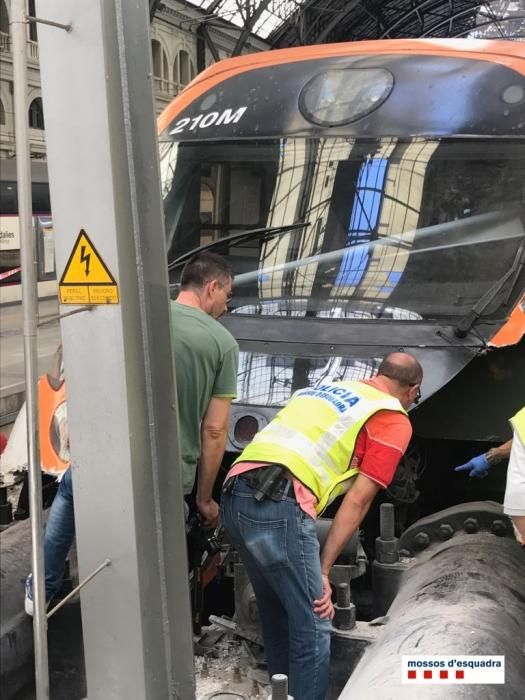 Accident de tren a l'Estació de França