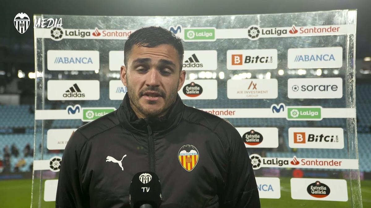 Maxi Gómez, hablando tras un partido