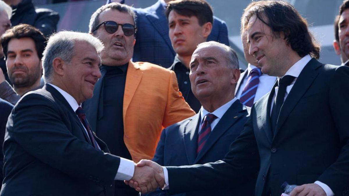 Joan Laporta aparece en el palco de Spotify Camp Nou