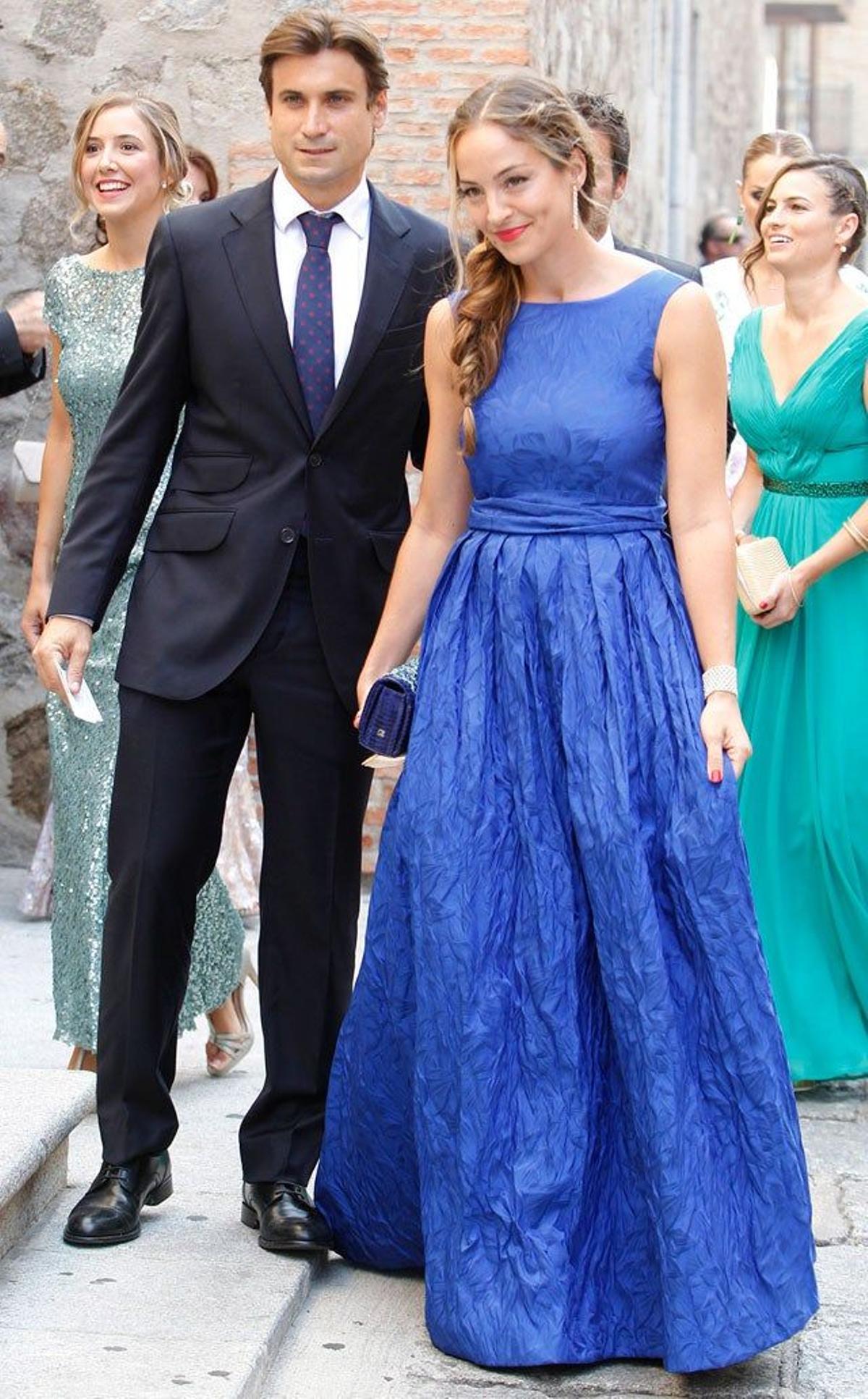 David Ferrer y Marta Tornel llegando a la boda de Feliciano López y Alba Carrillo