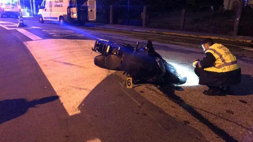 Accidente mortal de un motorista el pasado mes de diciembre en Portosín.