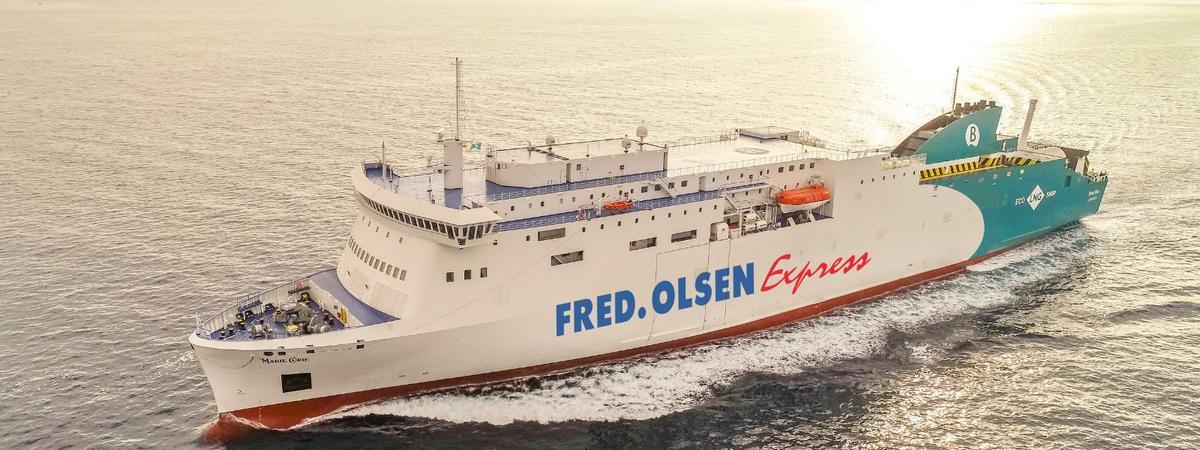 Barco de Fred Olsen Express que conecta Huelva con Canarias. Barco de Fred Olsen Express que conecta Huelva con Canarias.