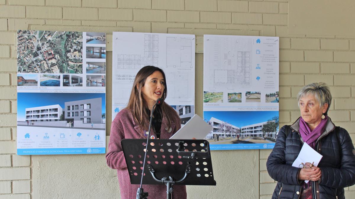 La alcaldesa, Núria Parlon, en la presentación del proyecto.