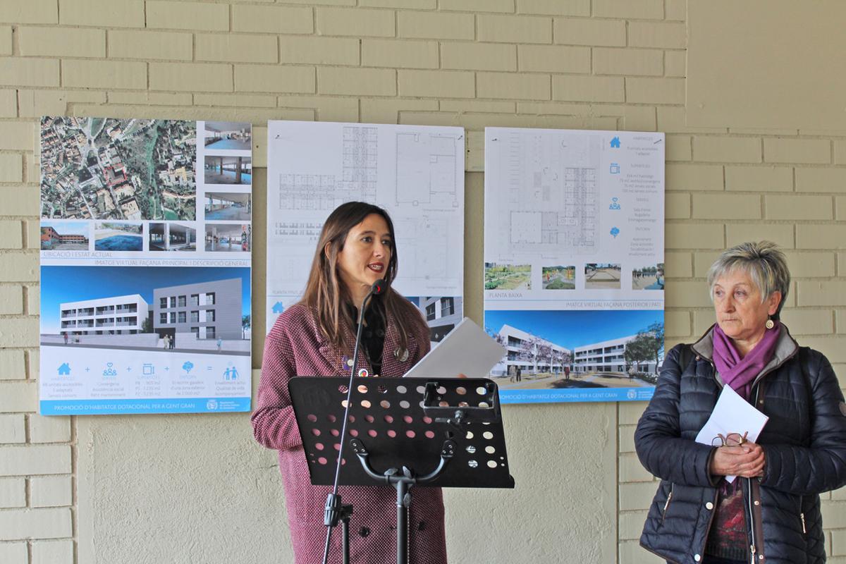 L’alcaldessa, Núria Parlon, a la presentació del projecte.