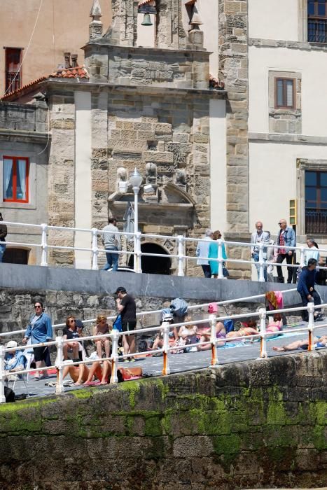 Sol y calor en Gijón