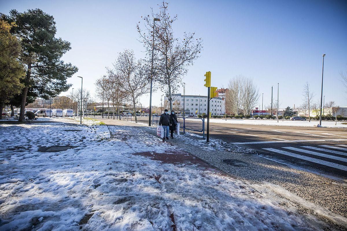 Estado de la ciudad de Zaragoza tras el paso de 'Filomena'