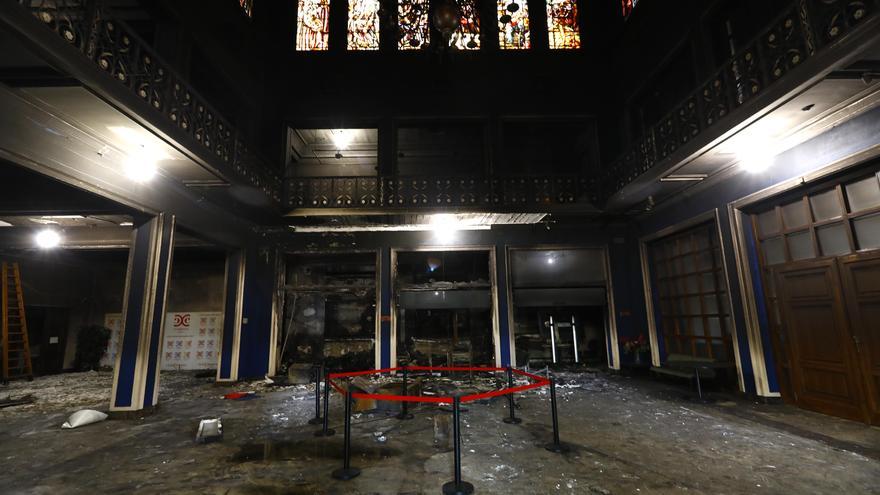 Así ha quedado la Cámara de Comercio de Zaragoza tras sufrir un incendio
