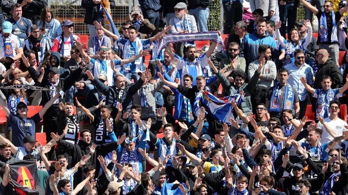 Aficionats de l'Espanyol en un desplaçament