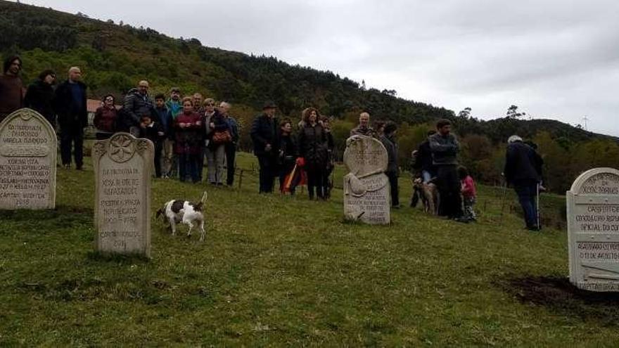 Imagen del acto celebrado en la mañana de ayer en el Campo das Laudas.