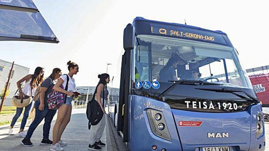 L&#039;autobús que enllaça Salt amb la UdG.