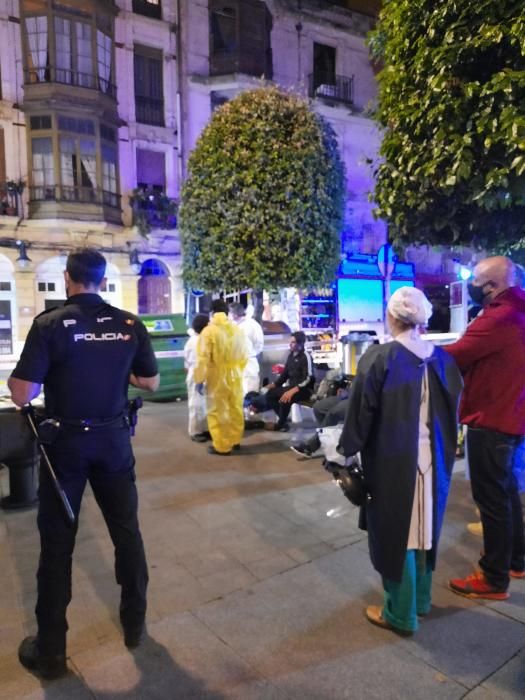 Incendio en el edificio okupa del Carmen (Gijón)