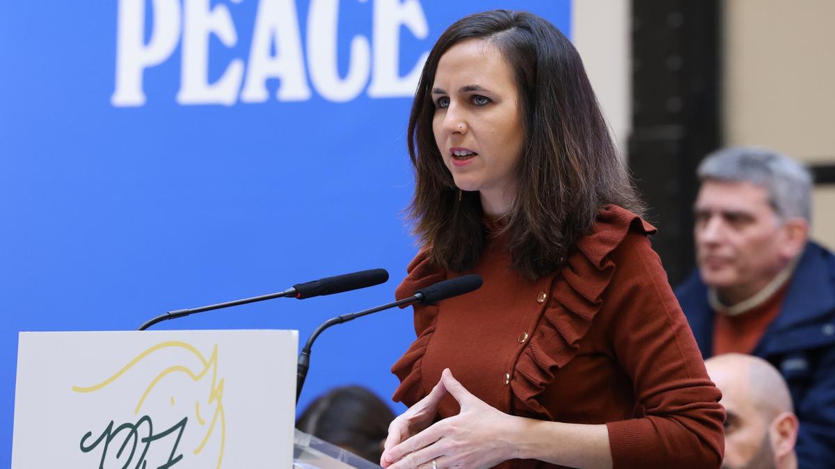 La secretaria general de Podemos y ministra de Derechos Sociales y Agenda 2030, Ione Belarra.