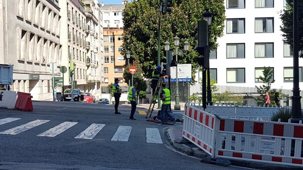 La Gran Vía de Vigo, cortada al tráfico