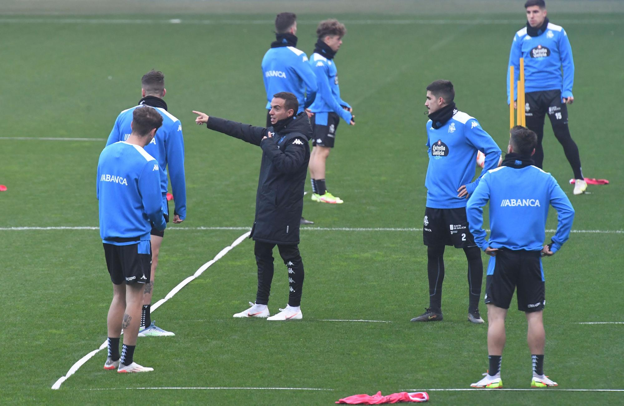 Último entrenamiento del Deportivo antes de medirse al Bilbao Athletic