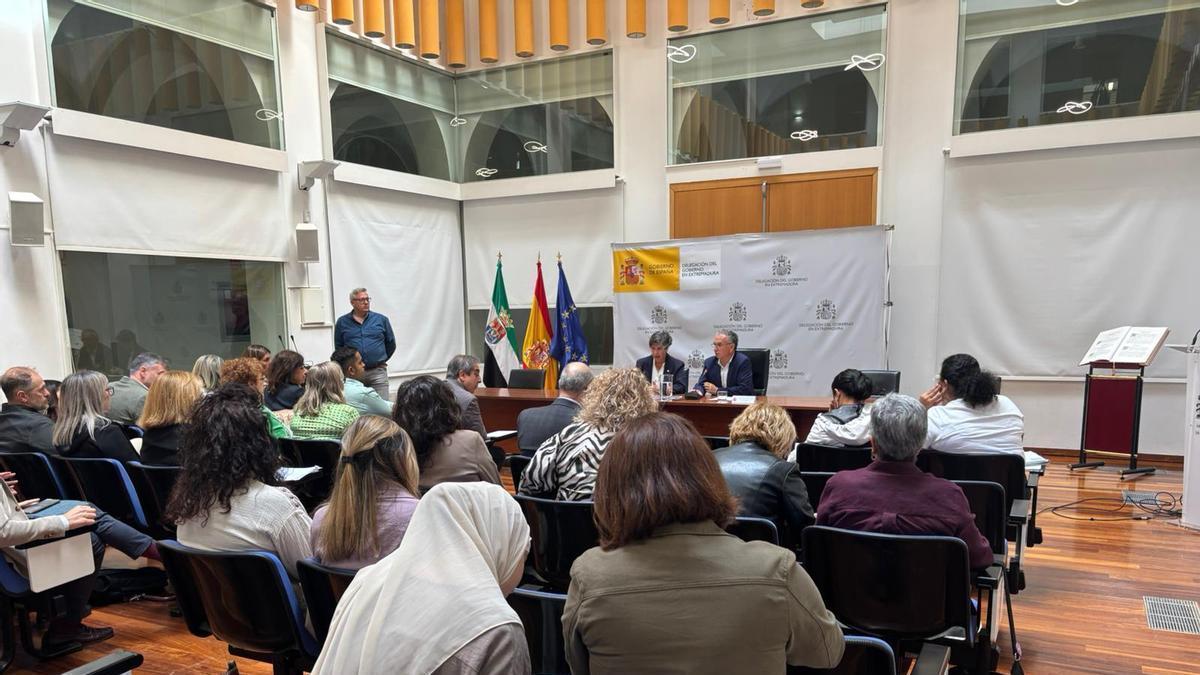 Imagen de la reunión mantenida entre las entidades sociales y la Delegación del Gobierno en Extremadura.