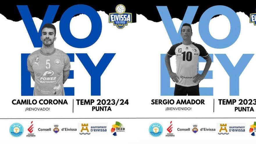 La UD Ibiza Volley incorpora a Sergio Amador y renueva a Camilo Corona para esta temporada