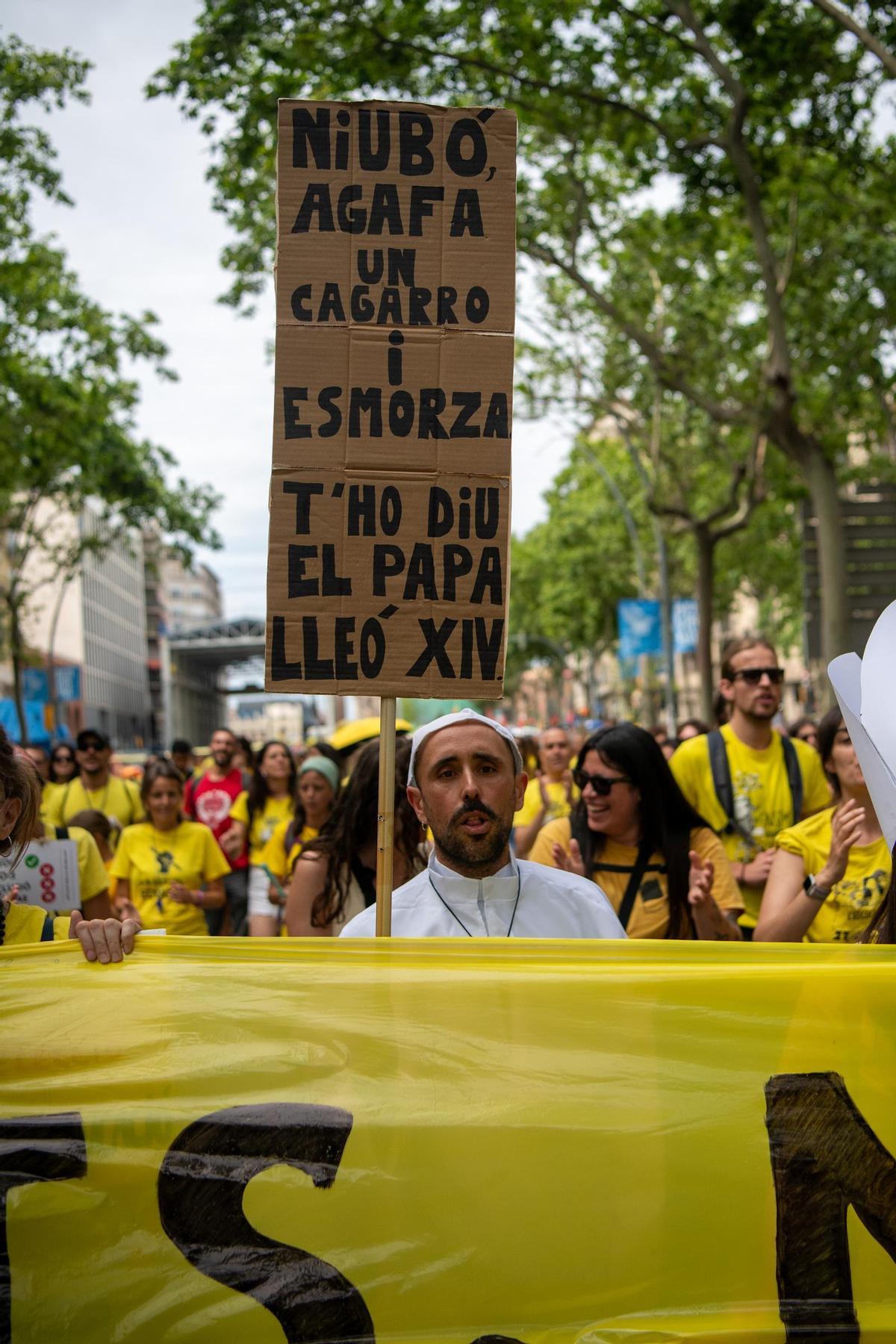 Manifestación de profesores en Barcelona