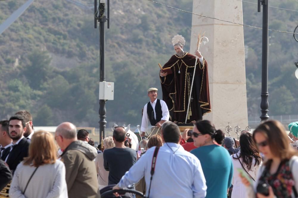 Desembarco de la nueva imagen de San Ginés de la Jara en Cartagena