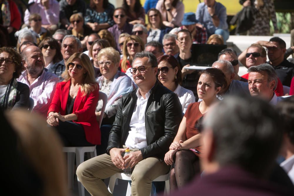 Más de 200 personas asisten al acto de precampaña de Francesc Sanguino celebrado en Las Cigarreres y al que ha asistido la la vicesecretaria general del PSOE, Adriana Lastra