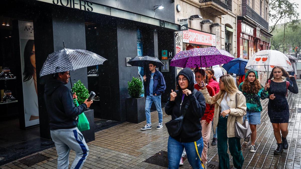 Lluvia en Barcelona