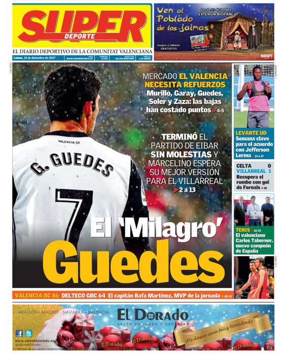 Portadas lunes 18 de diciembre de 2017