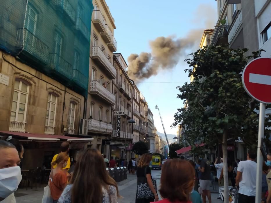 Arde la cúpula de la sede del Celta