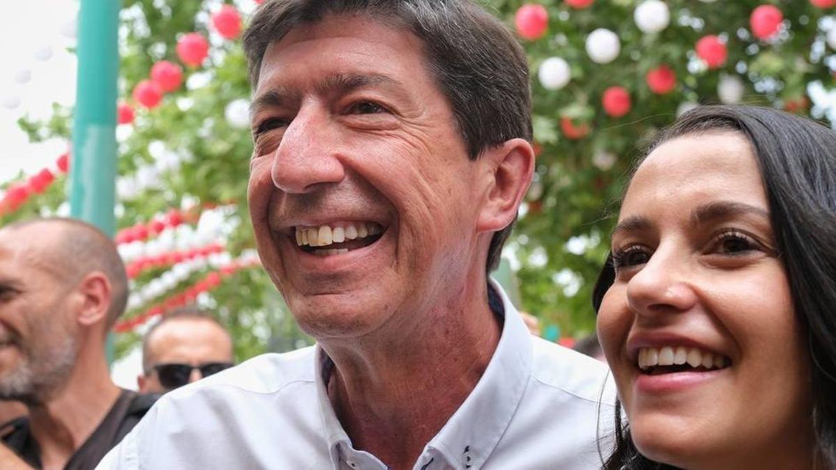 Juan Marín e Inés Arrimadas, durante la campaña andaluza.